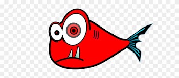 Red Fish Clipart - Black And Red Fish