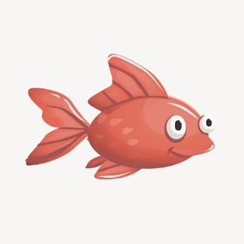 Red fish sticker, animal illustration | Free PSD - rawpixel
