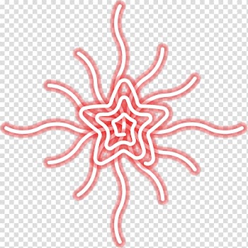 Red five star light effect diagram transparent background PNG clipart