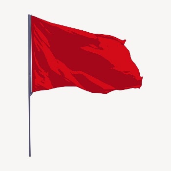 Red flag clipart, illustration vector. | Free Vector - rawpixel