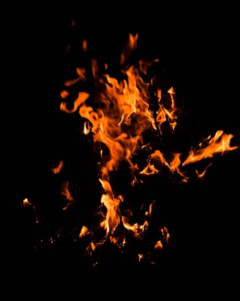 Red Flame Digital Wallpaper