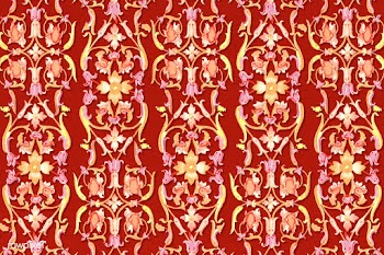Red floral background design  | Free  illustration - 2332105