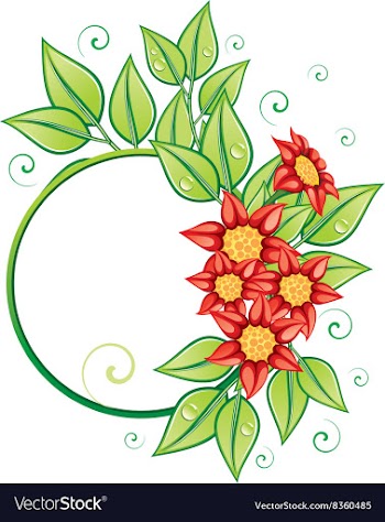 Red Floral Background vector image