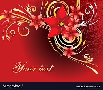Red Floral Background vector image
