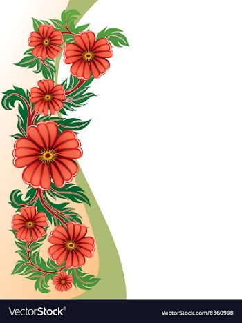 Red Floral Background vector image