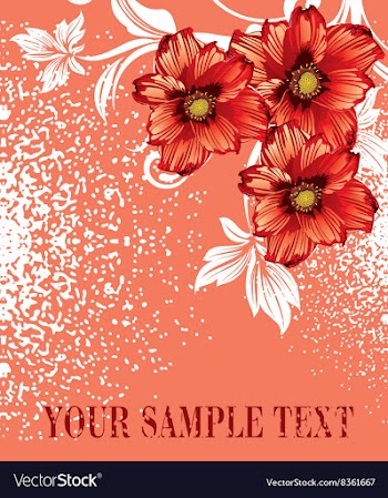 Red Floral Background vector image