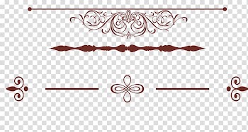 Red floral boder, Line, European division lines transparent background PNG clipart