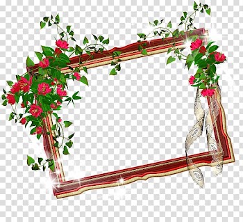 Red floral border, Frames Desktop , wedding background transparent background PNG clipart