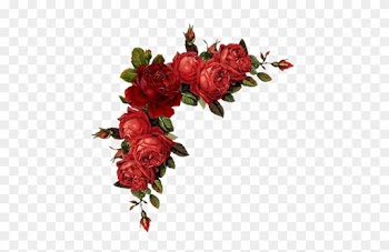 Red Floral Border Png Pic - Flower Border Red Png