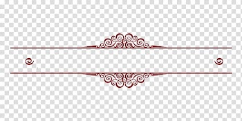 Red floral border , Webcam Dialog box Icon, Dividing line pattern transparent background PNG clipart