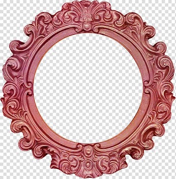 Red floral engraved frame, frame Decorative arts , Red frame pattern transparent background PNG clipart