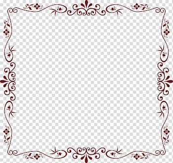 Red floral frame , frame Vintage clothing , Floral Border transparent background PNG clipart