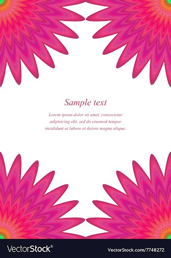 Red floral page corner design template vector image