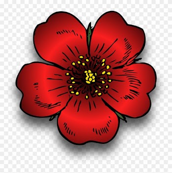 Red Flower Clipart Red Blossom - Rose Clip Art