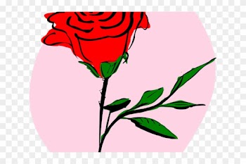 Red Flower Clipart Valentines - Rose Clipart Png