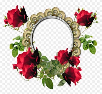 Red Flower Frame Png Photos Png Mart - Rose Flower Frames Png