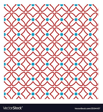 Red flower pattern 35 vector image