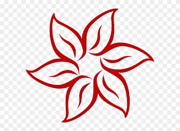 Red Flower Png Clip Art - Flower Clip Art Black And White