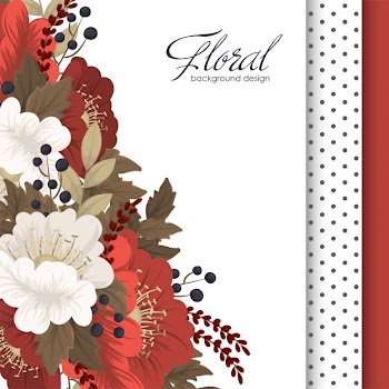 Red flower   red and white flowers Free Vector