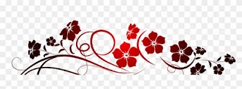 Red Flowers Decoration Png Clipart - Vsgraphics Llc Flora Flowers Vinyl Wall Decal Art