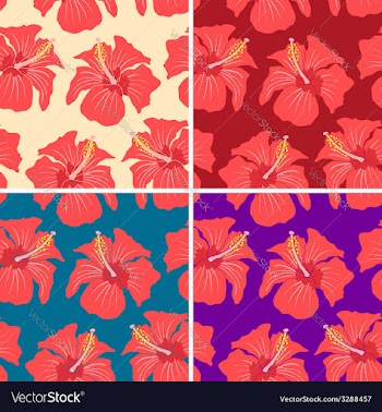  					Red flowers vector image														