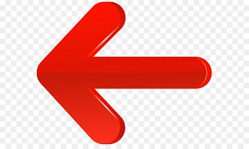 Red Font - Arrow Left Red PNG Transparent Clip Art Image 