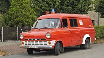 Red Ford Van