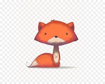 Red fox Drawing Watercolor painting Illustration - Little Fox 