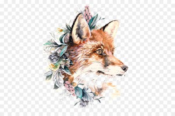 Red fox Paper Tattoo Gray wolf - fox 