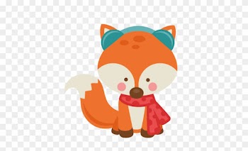 Red Foxes Clipart, Forest Animals, Cute Fox Clipart, - Miss Kate Cuttables Winter