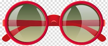 Red-framed eyeglasses , Google logo, Cute Red Sunglasses transparent background PNG clipart