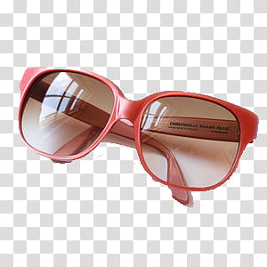 Red-framed sunglasses transparent background PNG clipart