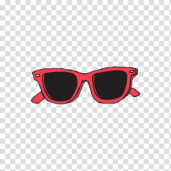 Red-framed sunglasses transparent background PNG clipart