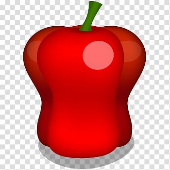Red fruit , apple food bell peppers and chili peppers fruit, Pepper transparent background PNG clipart