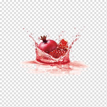 Red fruit art, Orange juice Fruit Coconut water, pomegranate transparent background PNG clipart