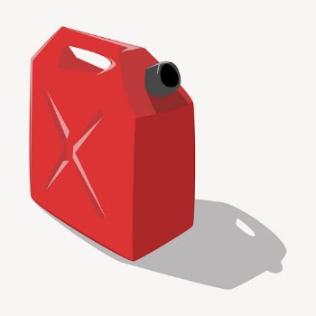 Red gasoline gallon collage element, | Free Vector - rawpixel
