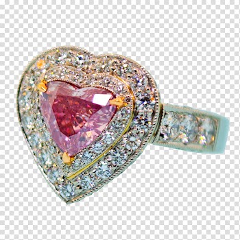 , red gemstone heart ring transparent background PNG clipart