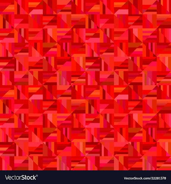Red geometric striped triangle mosaic tile vector image
