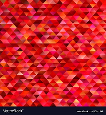 Red geometrical abstract triangle mosaic vector image