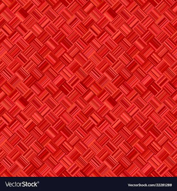 Red geometrical diagonal striped square mosaic vector image