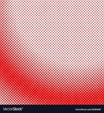 Red geometrical halftone dot pattern background vector image