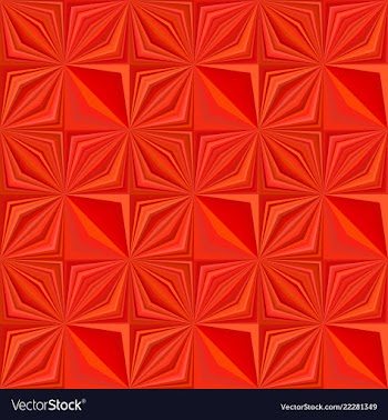 Red geometrical striped shape tile mosaic pattern vector image