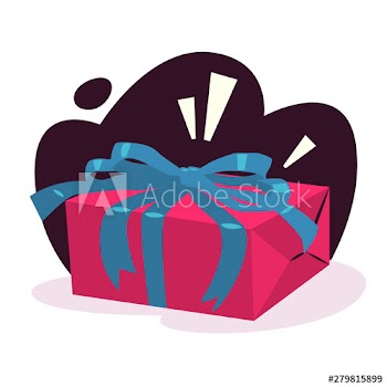 Red gift box with a ribbon and bow