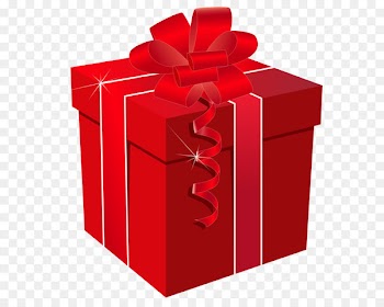 Red Gift Box with Red Bow PNG Clipart Image 