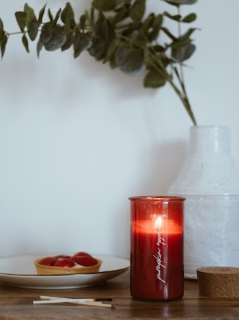 Red Glass Candle