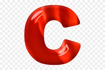 Red Glass Letter C - Letter C In Red