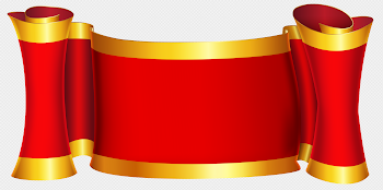 Red Gold Banner PNG Clip Art Image | Gallery Yopriceville - High ...