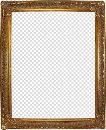 Red , gold frame transparent background PNG clipart