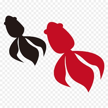 red goldfish and black goldfish.png -  