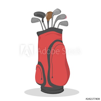 Red golf bag for clubs